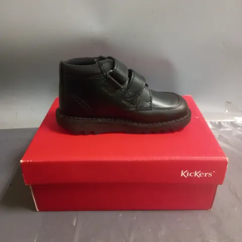 KICKERS KIDS VELCRO FASTENING SHOES BLACK SIZE 28