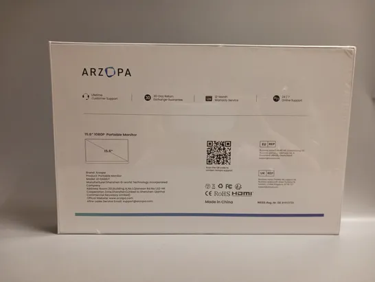 SEALED BOXED ARZOPA PORTABLE MONITOR 15.6" 1080P MODEL A1 GAMUT 