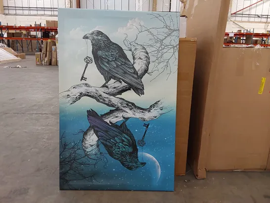 BAGGED WRAPPED CANVAS PAINTING - RAVEN NIGHT AND DAY BY RACHEL CALDWELL (1 ITEM)