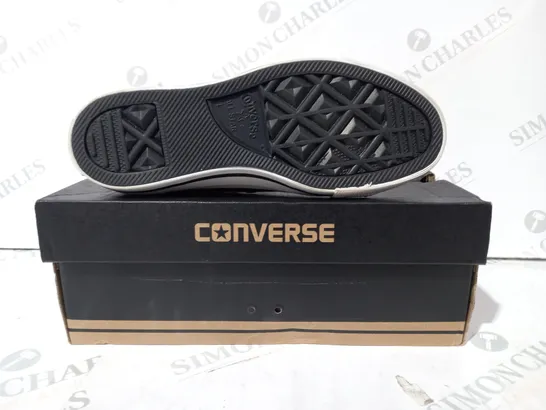 BOXED PAIR OF CONVERSE SHOES IN METALLIC GOLD UK SIZE 4