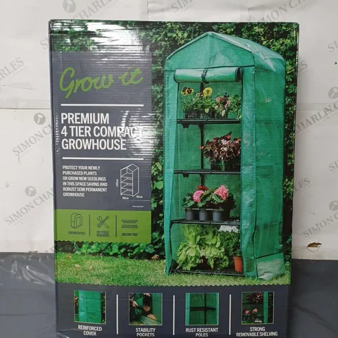 BOXED GROW IT PREMIUM 4 TIER COMPACT GROWHOUSE