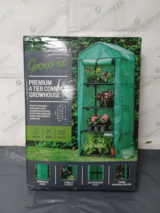 BOXED GROW IT PREMIUM 4 TIER COMPACT GROWHOUSE