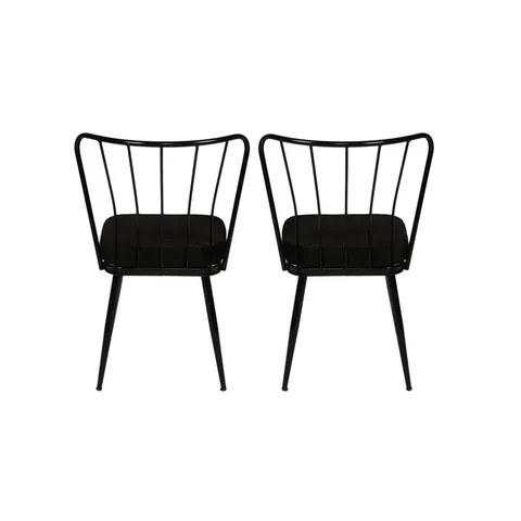 BOXED SIDE CHAIR SET TORFRED IN BLACK - SET OF 2 (1 BOX)