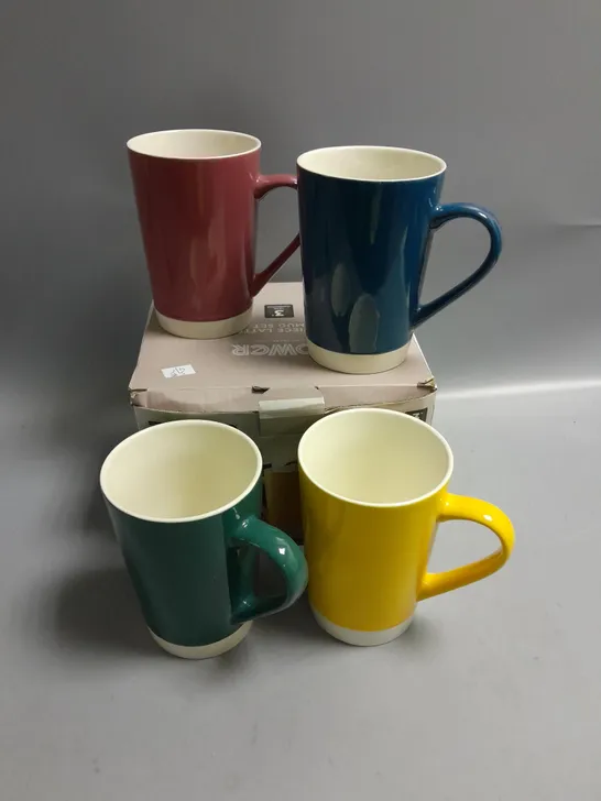 SET OF 4 TOWER LATTE MUGS 