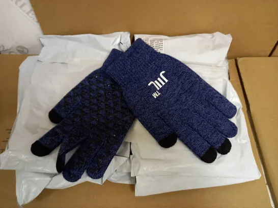 6 PACKS OF JIIL NAVY BLUE TOUCH SCREEN GLOVES - BLUE, SIZE XL