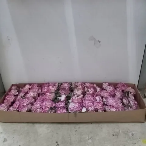 BOXED BRAND NEW 65CM CARNATION ARTIFICIAL FLOWERS (PURPLE/CREAM) SILK FLOWERS 