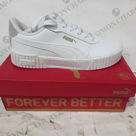 BOXED PAIR OF PUMA CARINA 2.0 SHOES IN WHITE UK SIZE 6