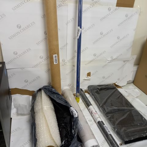 LOT OF ASSORTED ITEMS TO INCLUDE WALLPAPER, FOLDING TABLES AND DOOR MATS