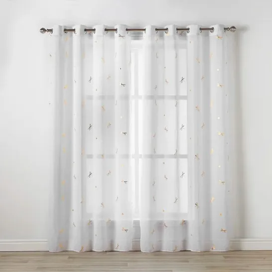 WATLINGTON EYELET SHEER CURTAINS 137W X 229D CM