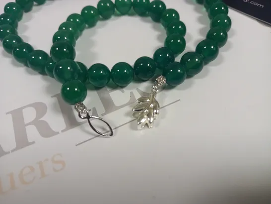 MARGARET QUON GREEN BEAD BRACELET