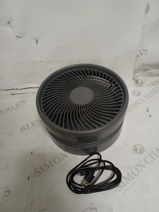 BELL & HOWELL RECHARGEABLE EXTENDABLE DESK & FLOOR FAN, GREY