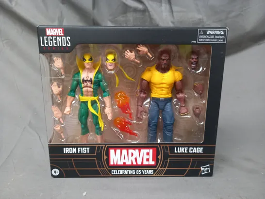 BOXED MARVEL LEGENDS SERIES SET OF 2 COLLECTIBLE FIGURES - IRON FIST & LUKE CAGE