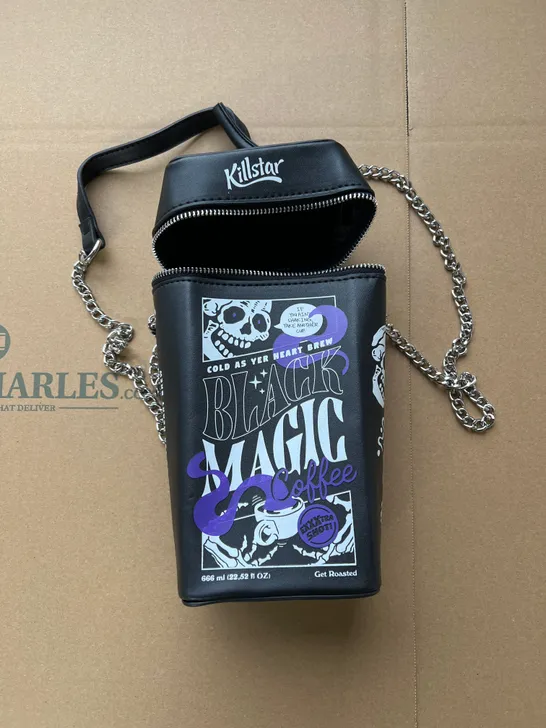 KILLSTAR BLACK MAGIC COFFEE CHAIN STRAPPED ZIPPER HIP BAG