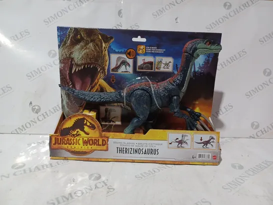 BOXED JURASSIC WORLD DOMINION SOUND SLASHIN' THERIZINOSAURUS 