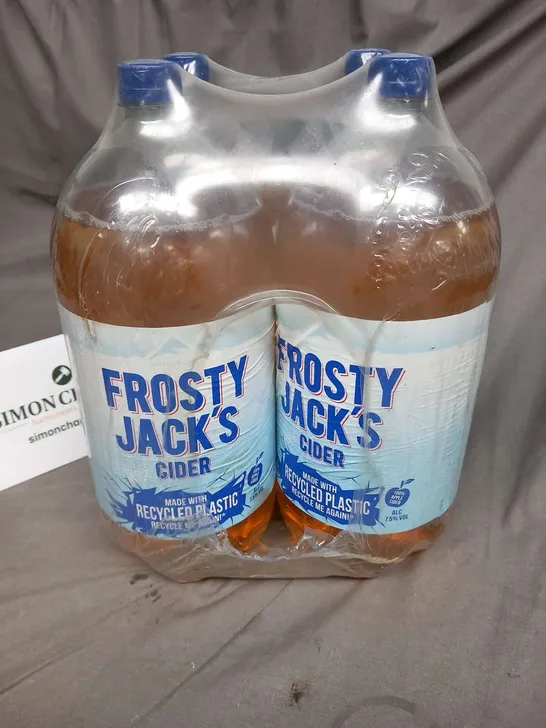 FOUR BOTTLES OF FROSTY JACK'S CIDER 2.5L 7.5%