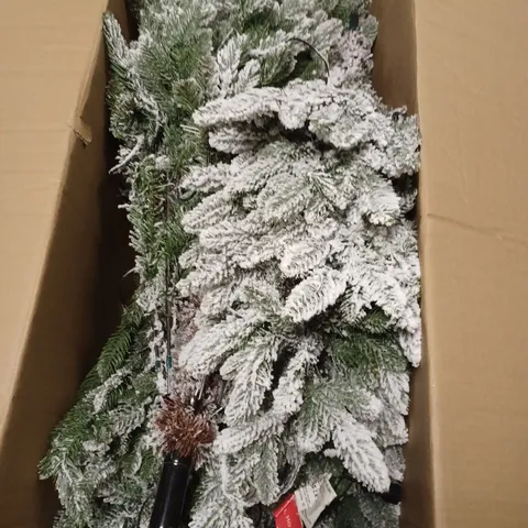 PRE LIT LARGE CHRISTMAS TREE WITH SNOW DETAIL - COLLECTION ONLY