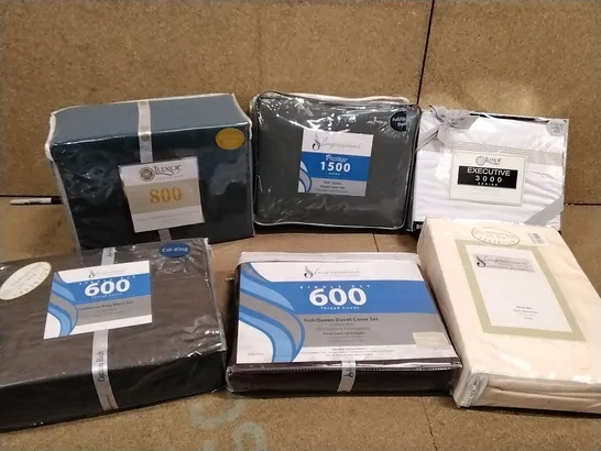 MIXED LOT OF NEW SEALED FITTED SHEETS, DUVET COVERS IN VARIOUS SIZES COLOURS AND DESIGNS