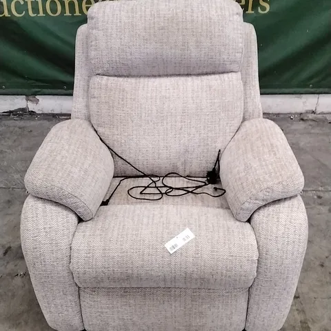 QUALITY BRITISH DESIGNED & MANUFACTURED G PLAN KINGSBURY POWER RECLINER ARMCHAIR ALFORD SAND FABRIC