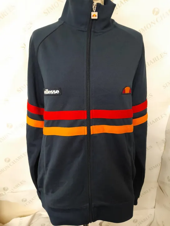 ELLESSE RIMINI TRACK TOP NAVY/RED/ORANGE - SIZE LARGE