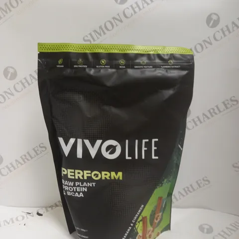 SEALED VIVO LIFE PERFORM RAW PLANT PROTEIN - BANANA & CINNAMON - 988G