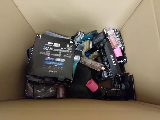 BOX OF APPROX 10 DEODORANT ITEMS TO INCLUDE LYNX SETS. NIVEA MEN GIFT SET AND TRESEMME GIFT SET