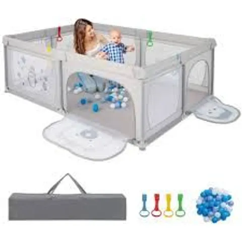 BOXED COSTWAY 206 X 147cm  BABY PLAYPEN WITH 50 OCEAN BALLS FOR BABIES AND TODDLERS