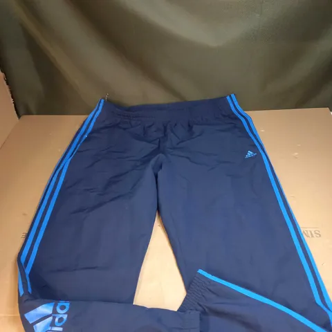 ADIDAS THREE STRIPPED TRACKSUIT BOTTOMS SIZE XL