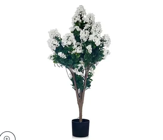 GARDEN REFLECTIONS PRE LIT FAUX CREPE MYRTLE TREE IN IVORY