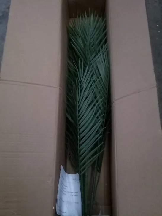 2 BOXED FLOURESCENT ARTIFICIAL PALM PLANTS