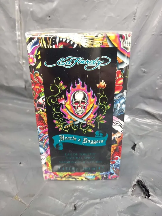 BOXED AND SEALED ED HARDY HEARTS AND DAGGERS EAU DE TOILETTE 100ML