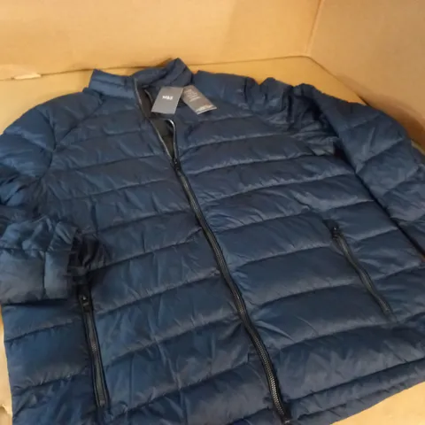 M&S NAVY FEATHER & DOWN JACKET - 2XL