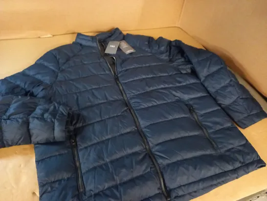 M&S NAVY FEATHER & DOWN JACKET - 2XL