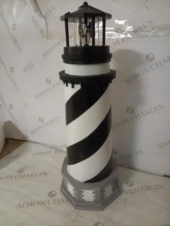 GARDEN REFLECTIONS SOLAR LED LIGHTHOUSE 50CM, BLACK