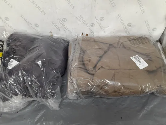 BOX OF APPROXIMATELY 10 ASSORTED BAGGED PIECES OF CLOTHING IN VARIOUS STYLES, SIZES, AND BRANDS 