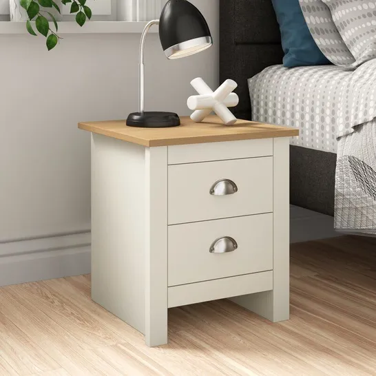 LORETTA WOODEN BEDSIDE TABLE 