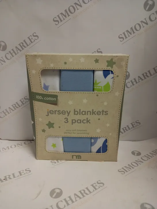 BOXED MOTHERCARE JERSEY BLANKETS 3 PACK 