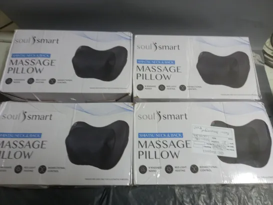 LOT OF 4 SOULSMART SHIATSU MASSAGE PILLOWS