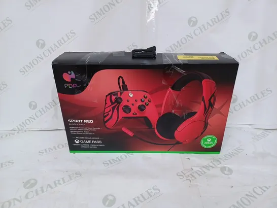 PDP SPIRIT RED GAMING BUNDLE PACK, INCLUDES GAMING CONTROLLER & HEADSET 