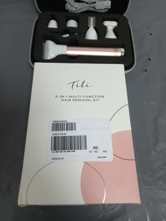 TILI 5-IN-1 MULTI-FUNCTIONAL HAIR REMOVAL KIT PINK 