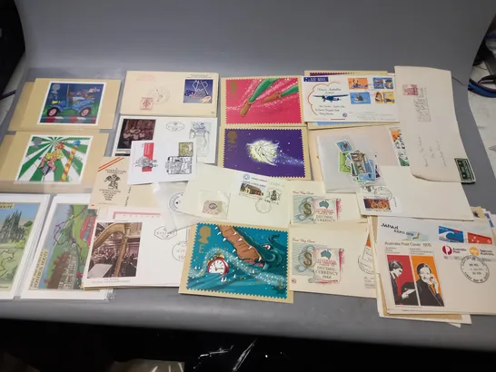 LARGE QUANTITY OF ASSORTED STAMPS FROM VARIOUS PLACES/YEARS