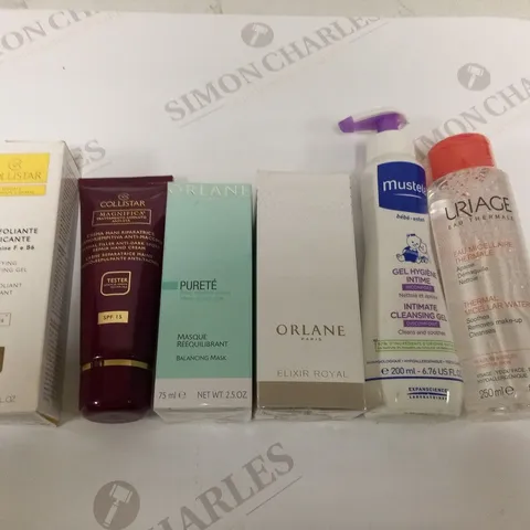 APPROXIMATELY 42 ASSORTED HEALTH AND BEAUTY PRODUCTS TO INCLUDE; ORLANE PARIS, URIAGE, COLLISTAR AND MUSTELA