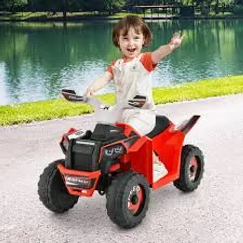 BOXED COSTWAY KIDS RIDE ON ATV WITH DIRECTION CONTROL LARGE SEAT - RED