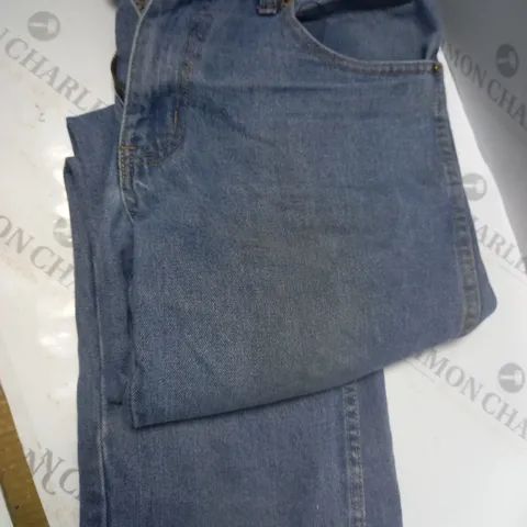 HUTSON HARBOUR WIDE LEG BLUE JEANS - SIZE W34, L29