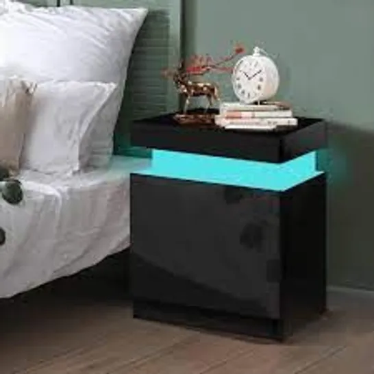 BOXED LED BEDSIDE TABLE