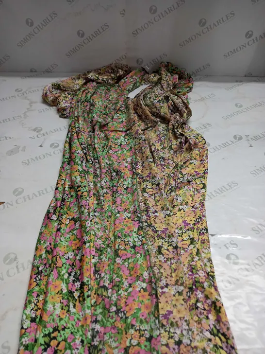 TOPSHOP MIX AND MATCH FLORAL PRINT MIDI WRAP DRESS SIZE 14