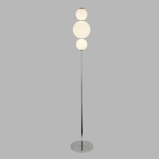 BOXED JASLEEN 151cm CHROME LED NOVELTY FLOOR LAMP (1 BOX)