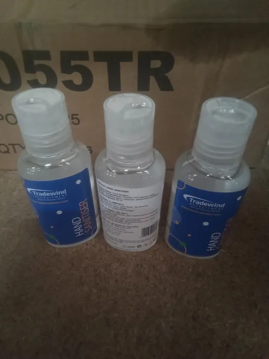 BOX OF APPROXIMATELY 45 TRADEWIND HAND SANITIZERS 