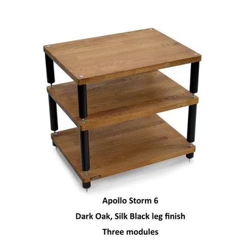 ATACAMA APOLLO STORM 6 3 SHELF HI-FI RACK - OAK/BLACK