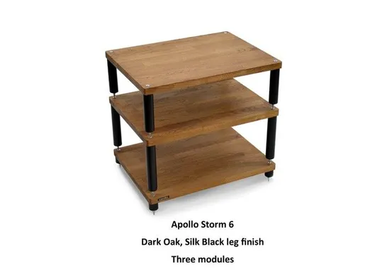 ATACAMA APOLLO STORM 6 3 SHELF HI-FI RACK - OAK/BLACK