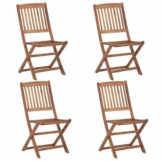 BOXED SET OF 4 TAMALENUS FOLDING DINING CHAIRS